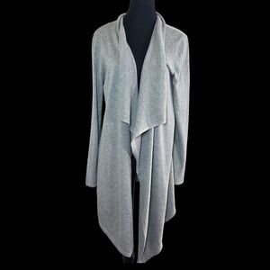 Andrea Jovine Light Gray Women's Drape Cardigan Size Med